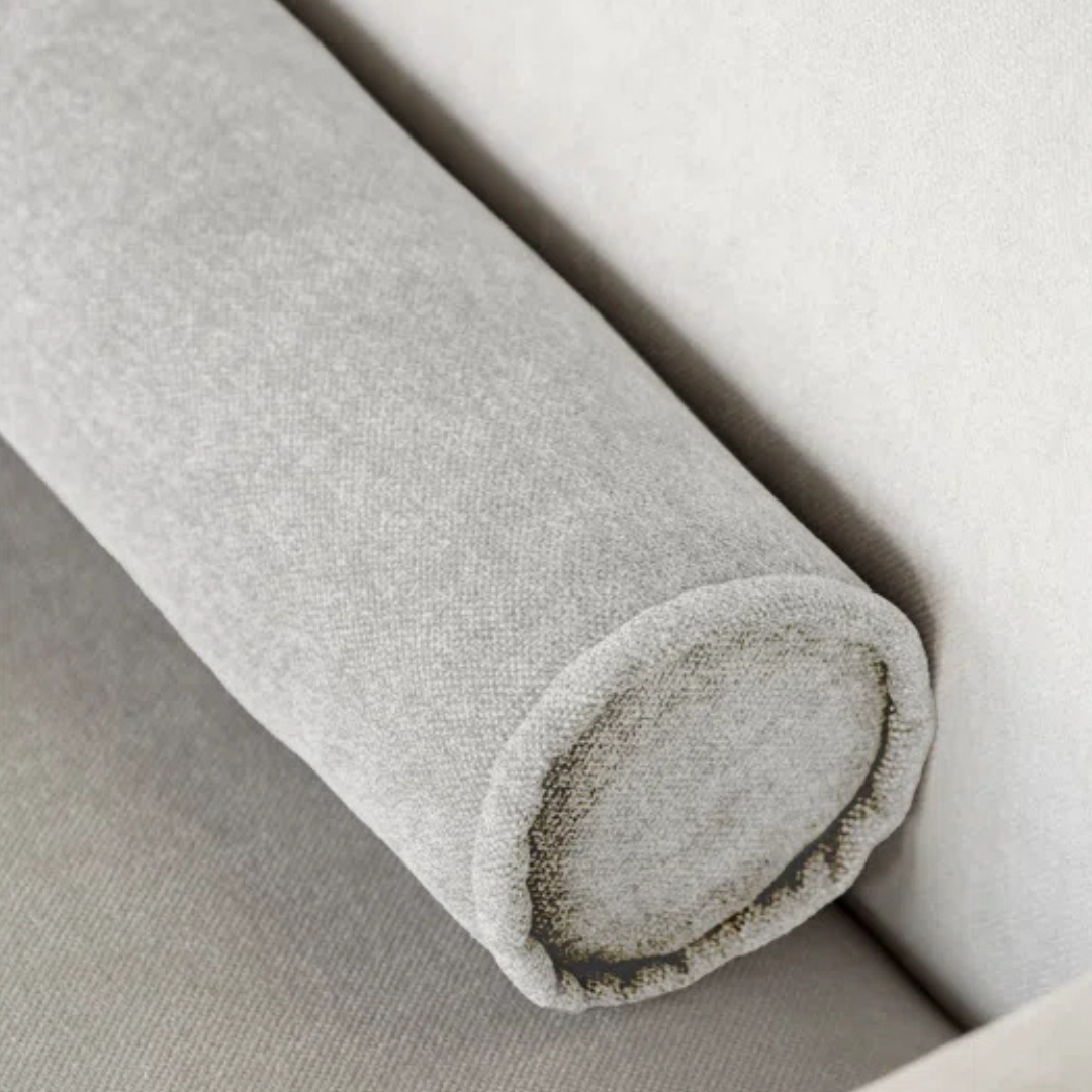 Beige Contemporary Sofa Sectional Modular, close up to pillows.