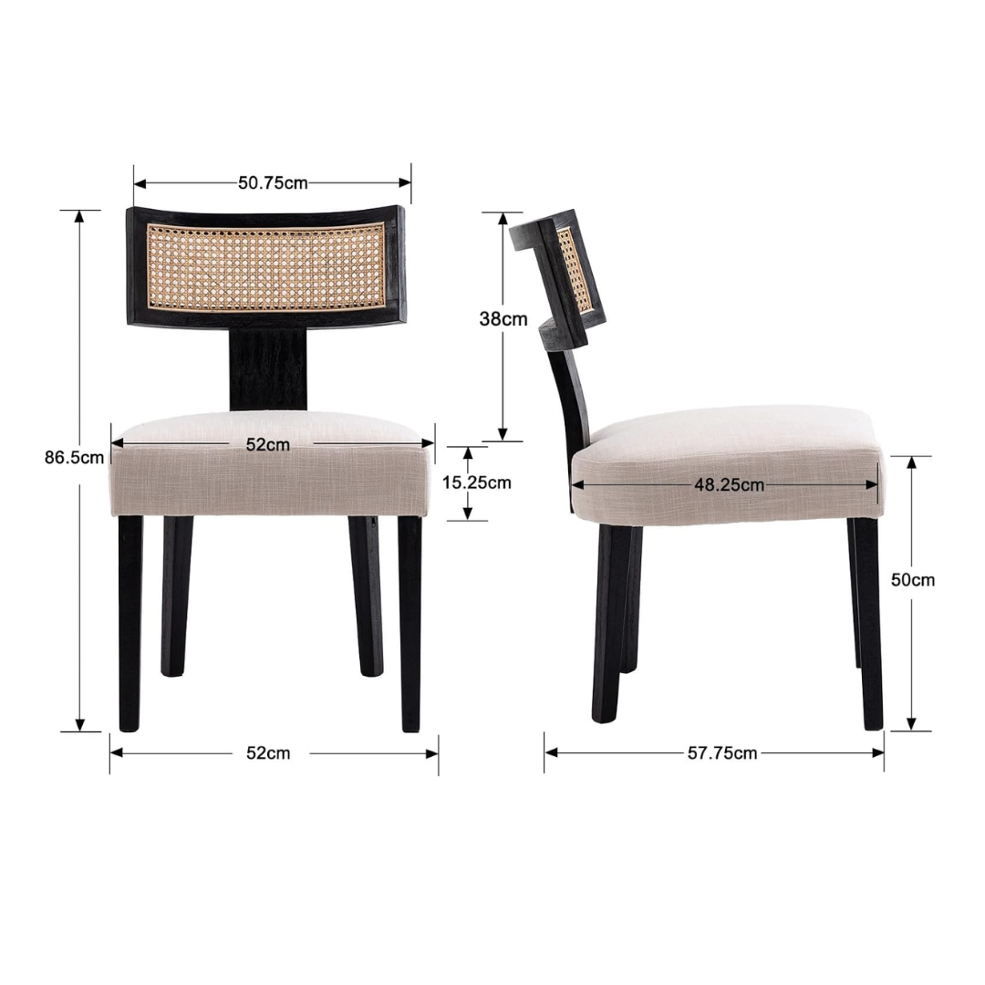 Black Dining Room Chairs Mid Century size dimensions