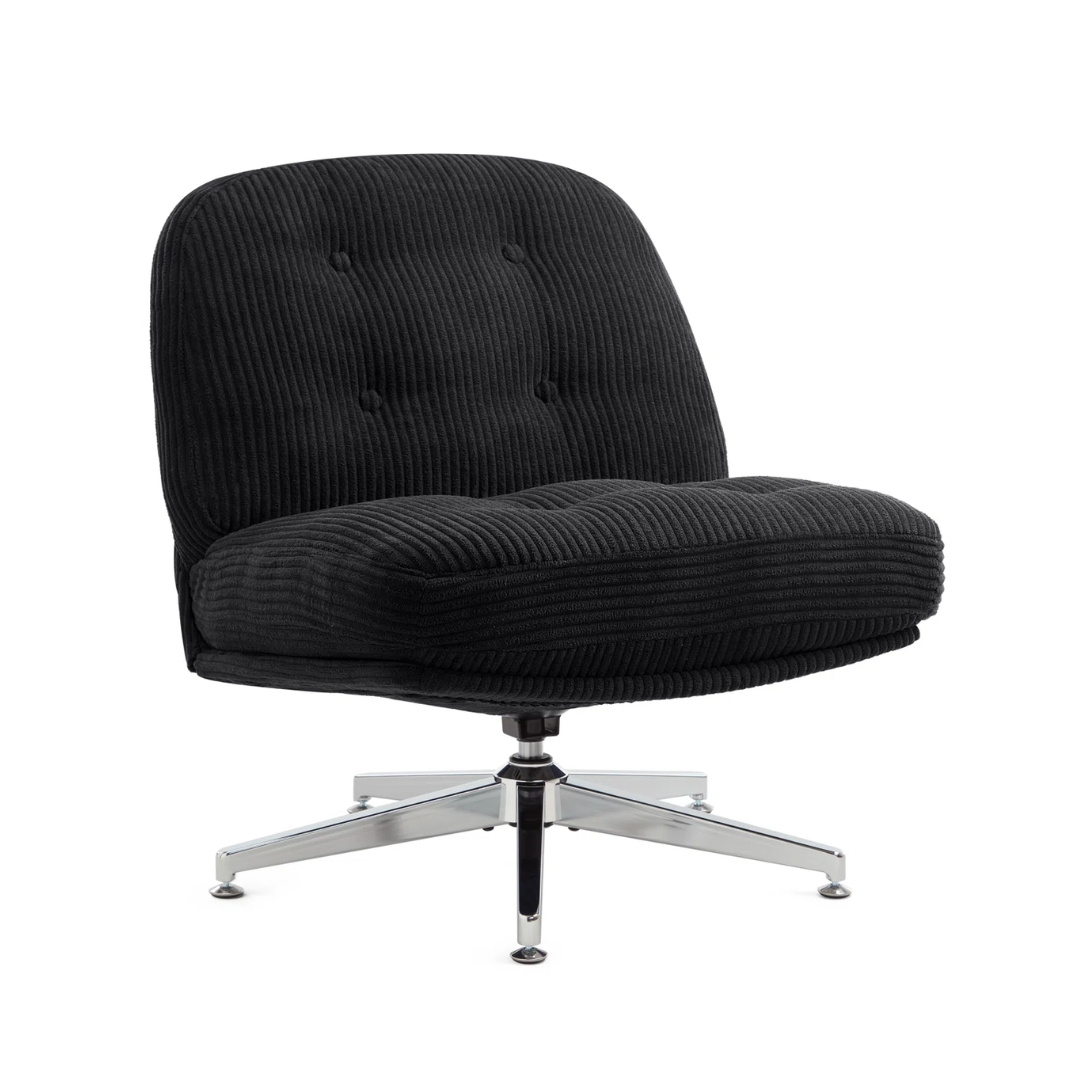Black Swivel Desk Chairs Without Wheels