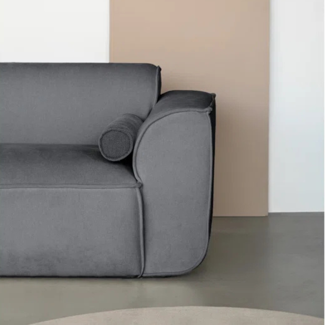 Dark Grey Contemporary Sofa Sectional Modular, close up of sofas design.