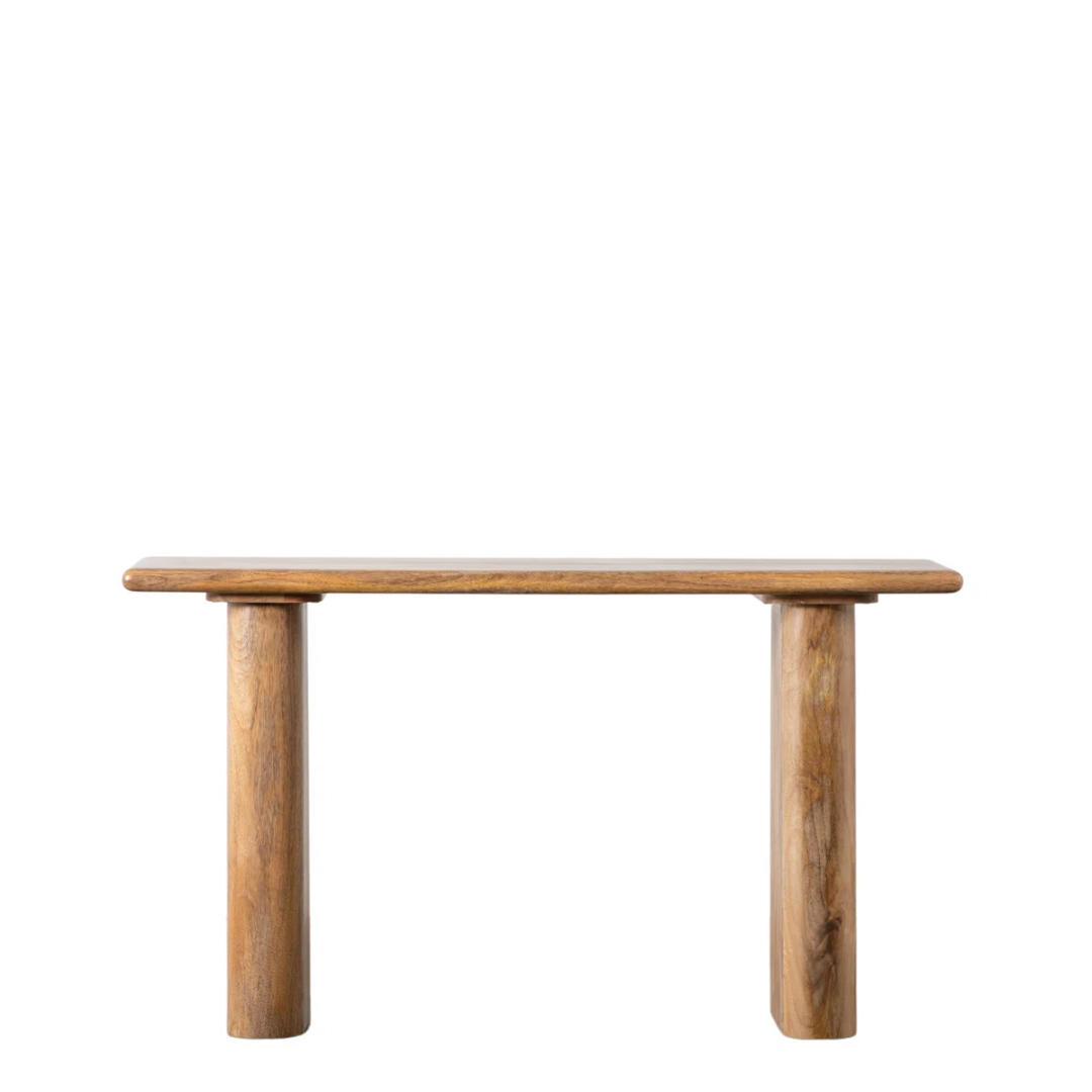 Dark Wood Rustic Console Table