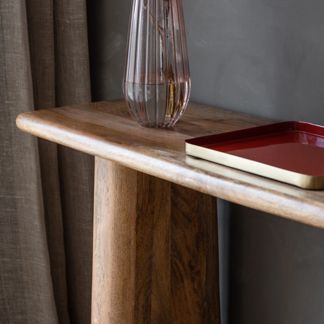 Dark Wood Rustic Console Table