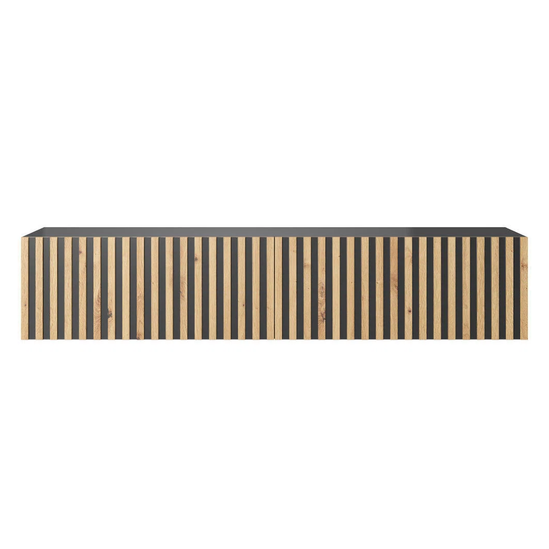 Light Oak Paneling Modern TV Cabinet