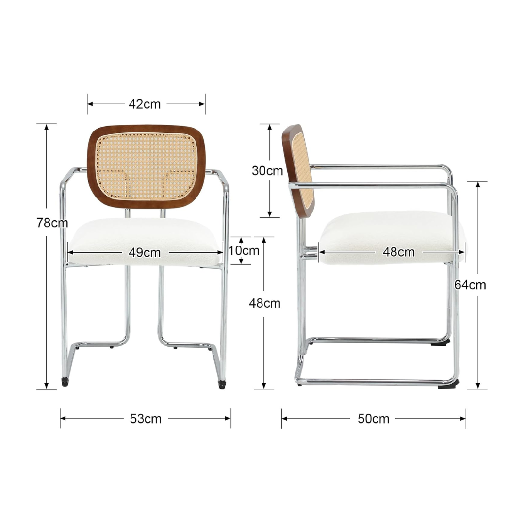Metal Frame Dining Table Rattan Chairs size dimensions