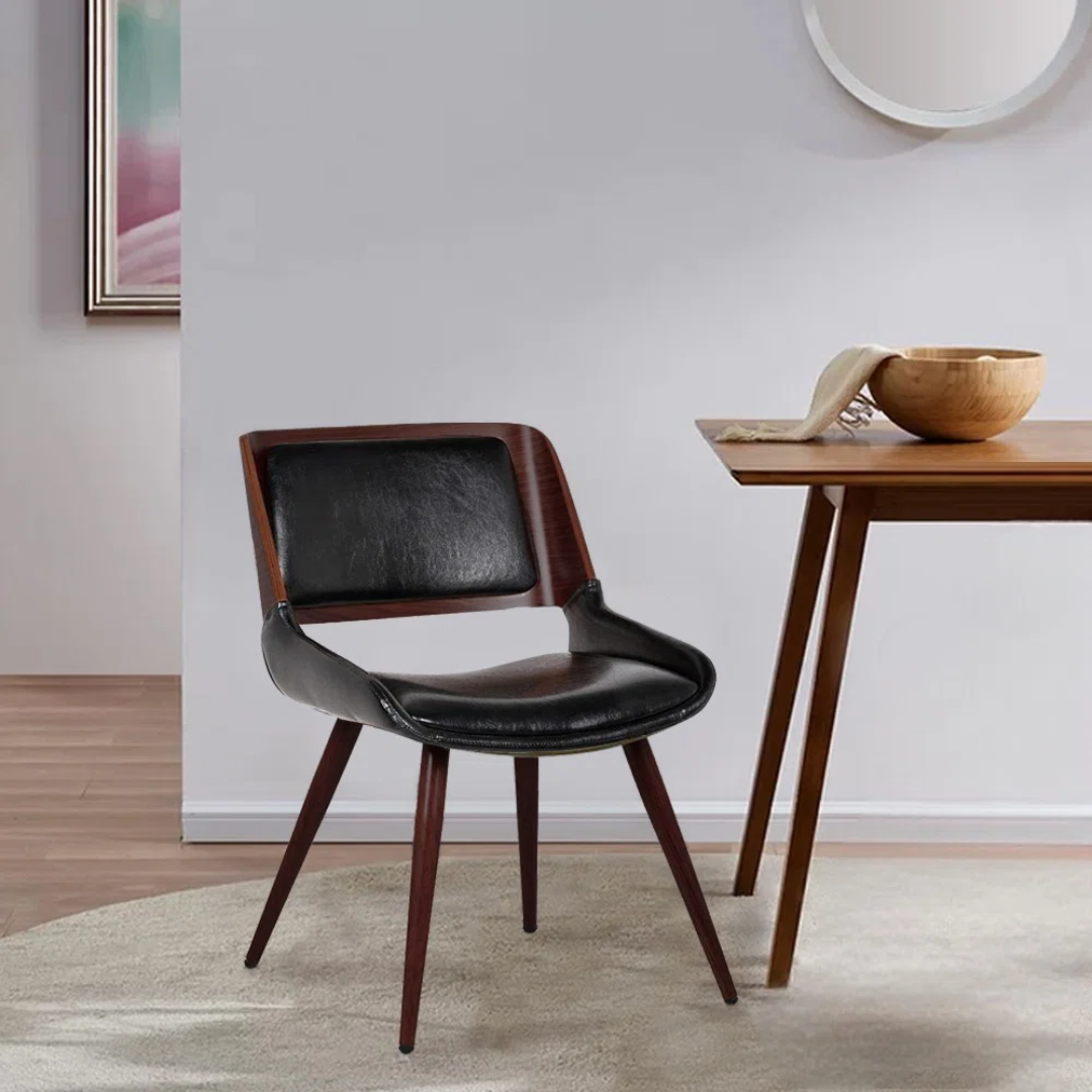 Mid Century Modern Leather Dining Chair