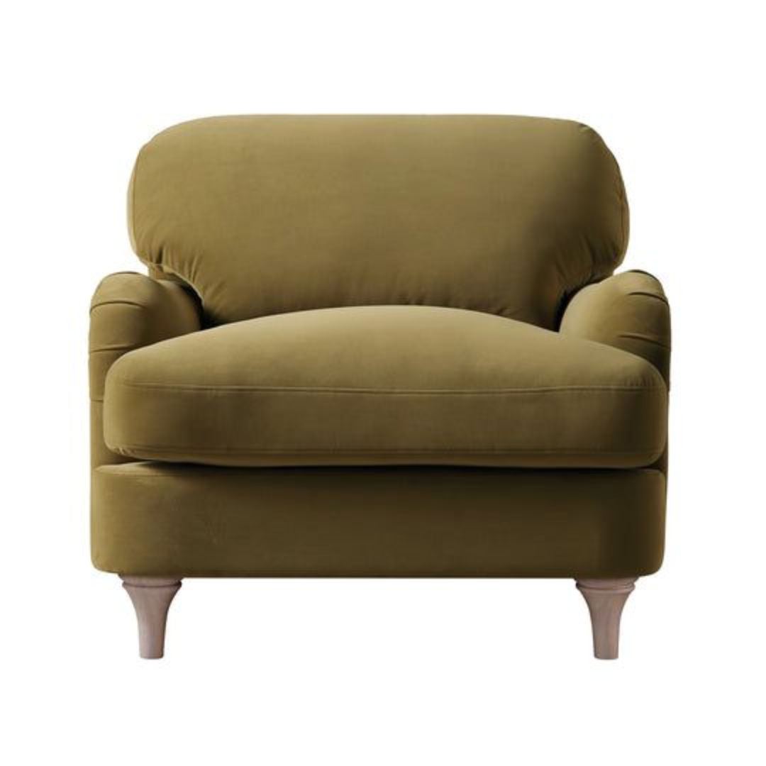 Mid Century Modern Olive Green Armchair