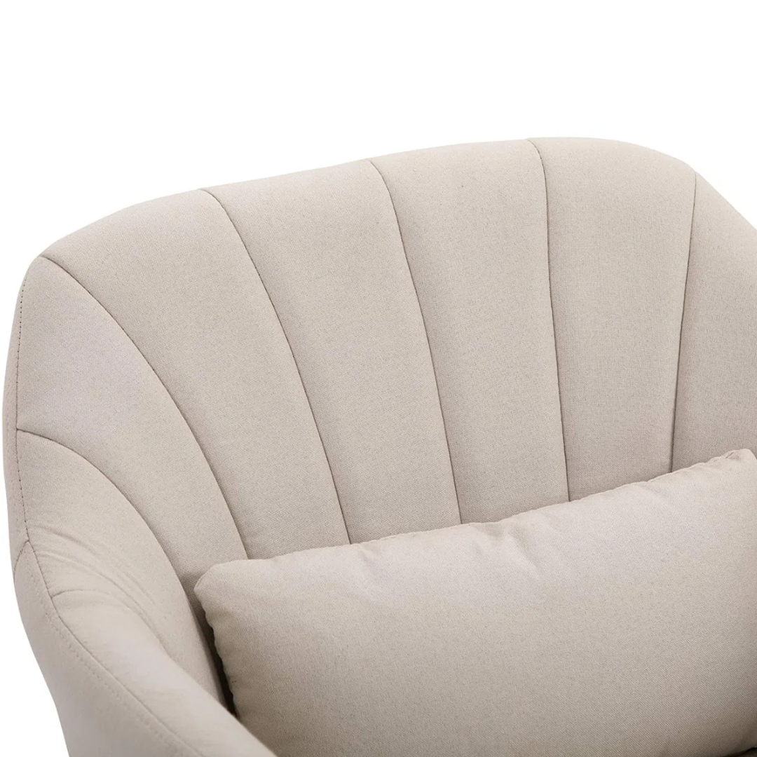 Modern Swivel Beige Office Chair