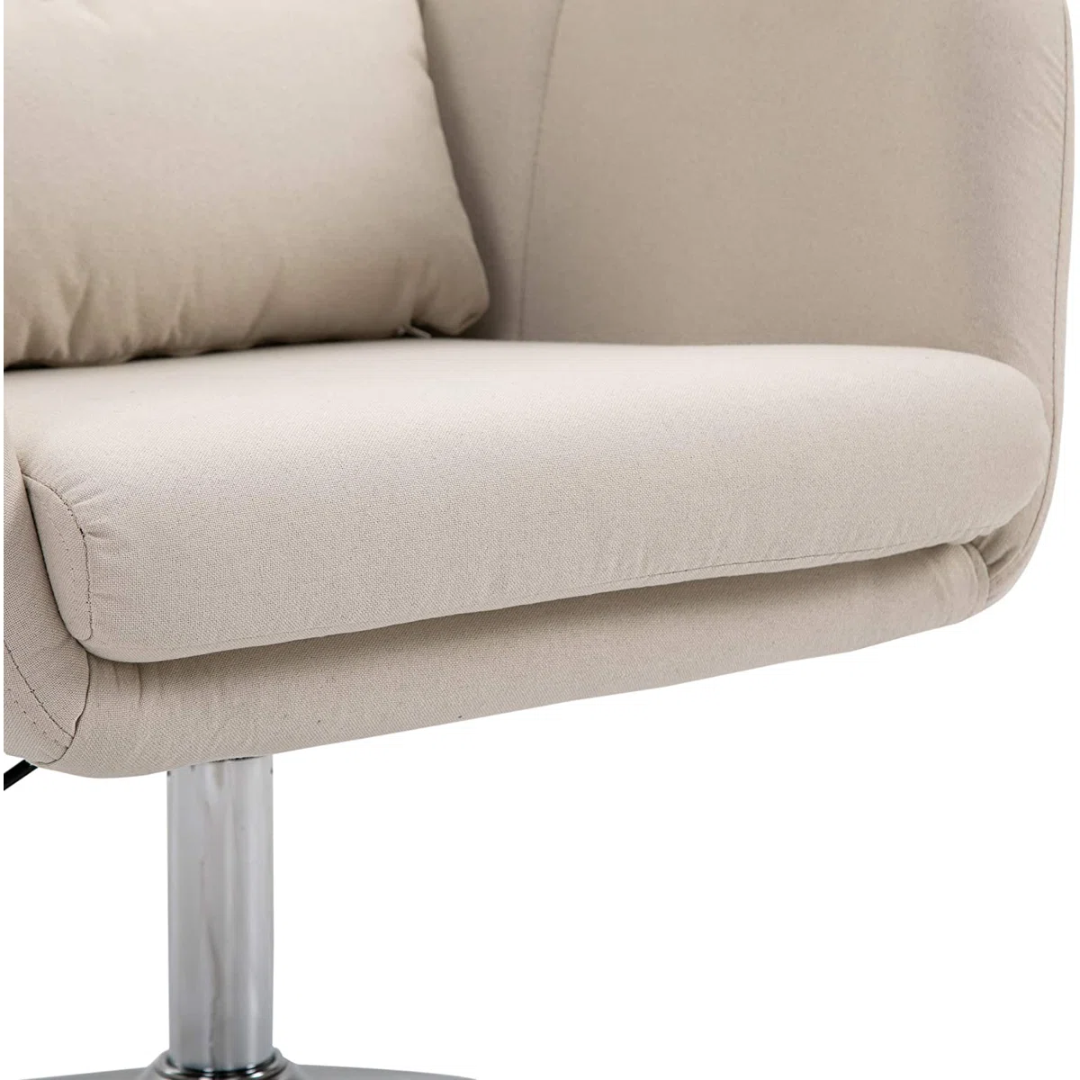 Modern Swivel Beige Office Chair