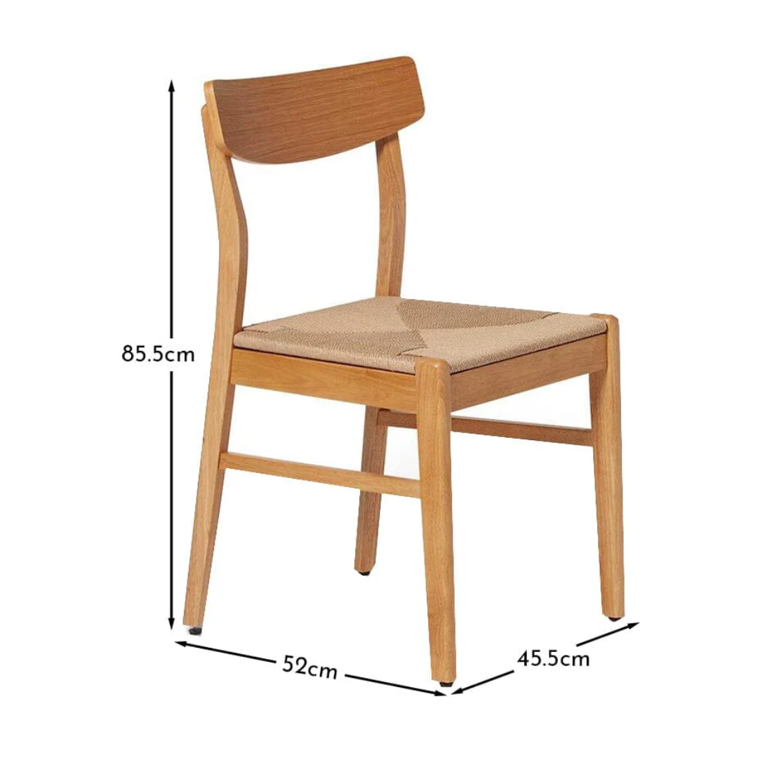 Solid Wood Woven Chairs Dining size dimensions