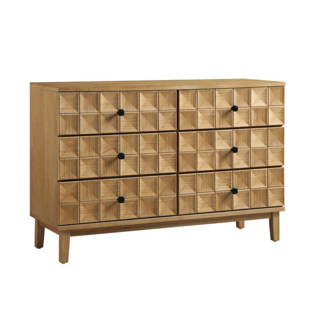 Textured Mid Century Dresser Chest Of Drawers