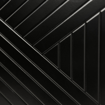 6 Geometric Black Bedroom Drawers, close up geometric design.