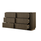 6 Drawer Fluted Chest Of Drawers Dark Oak