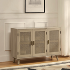 Acorn Rattan Sideboard With Storage, sat in a modern home.
