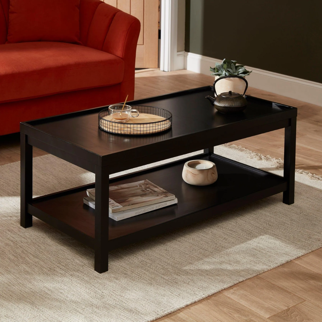 Black Rectangular Luxury Modern Coffee Table