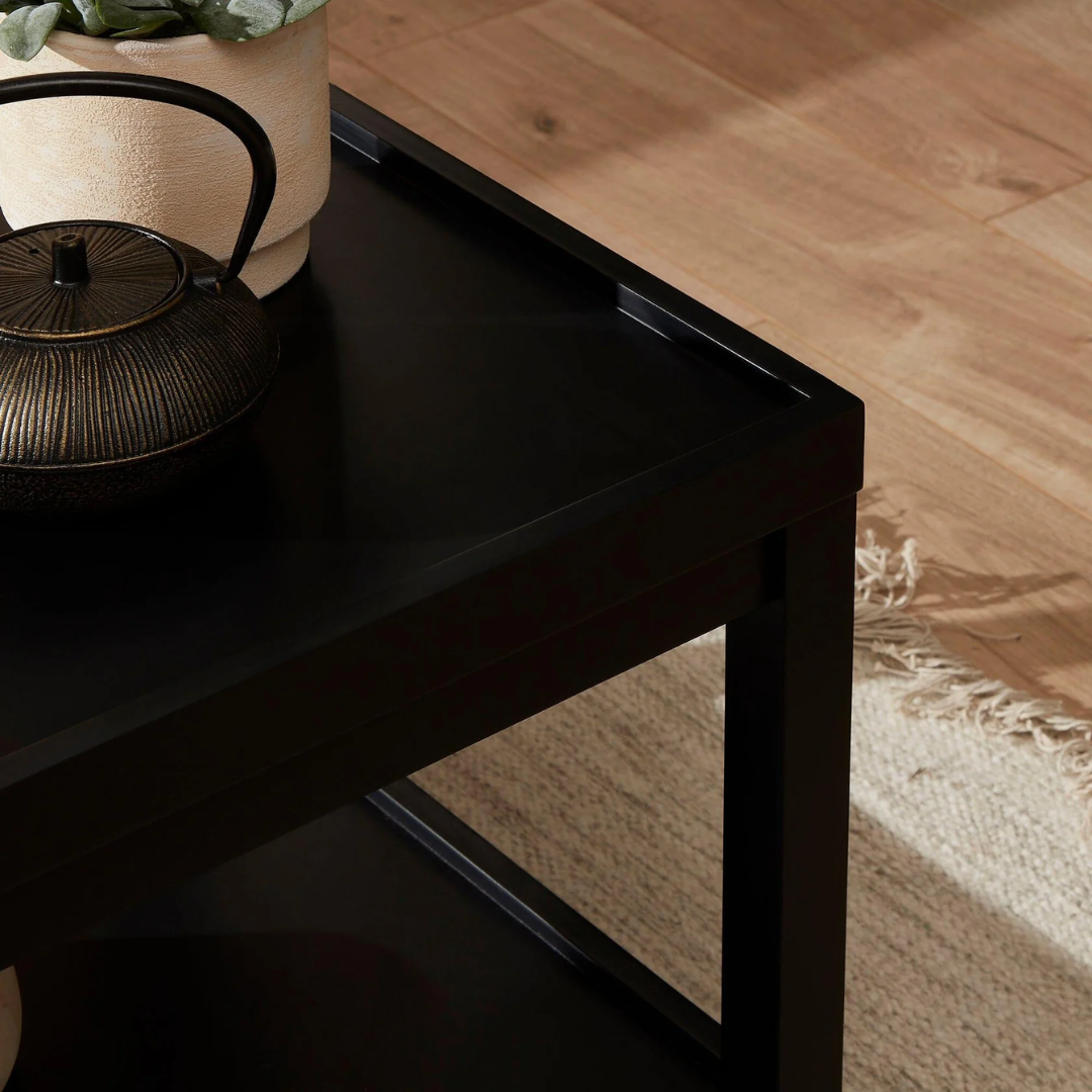Black Rectangular Luxury Modern Coffee Table