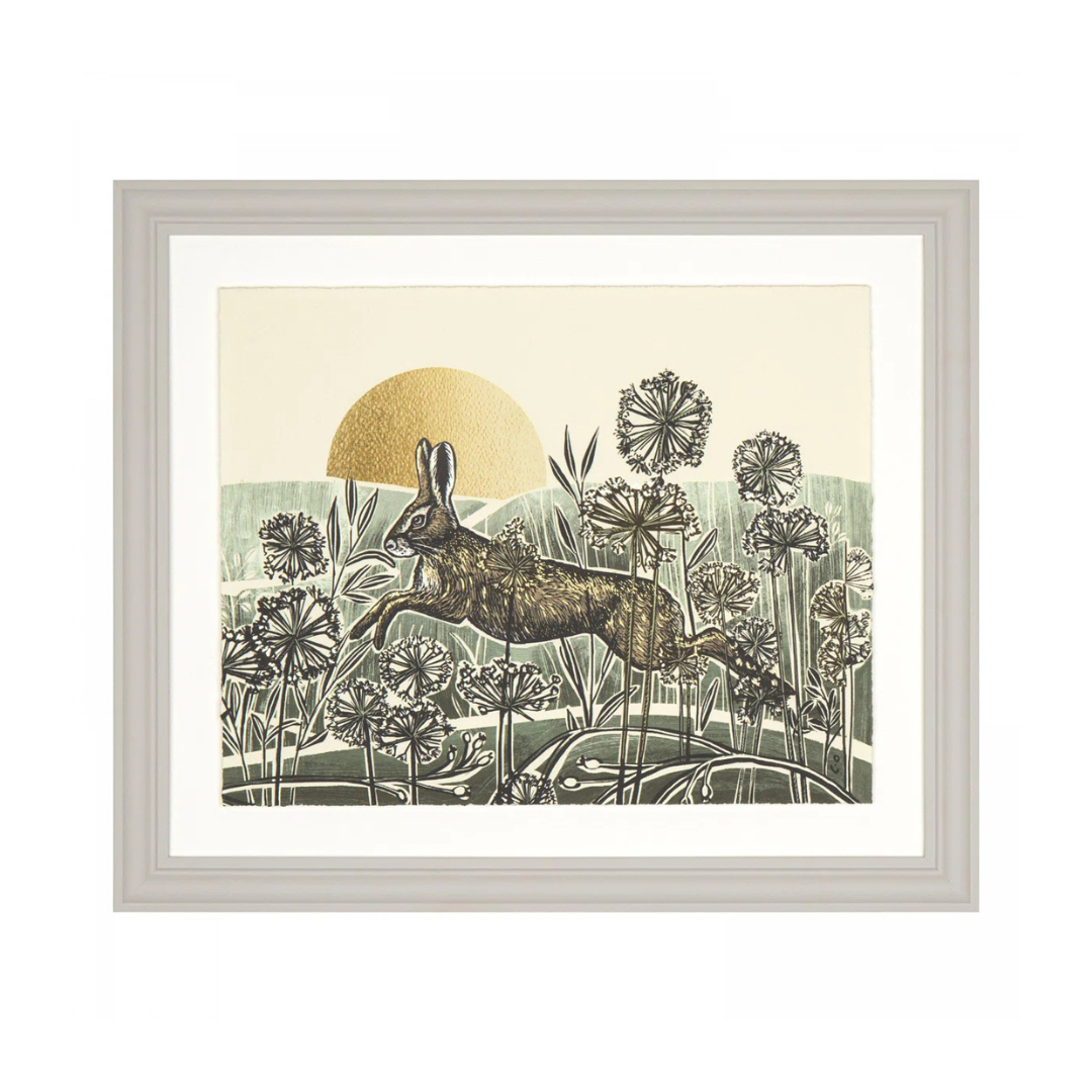 Block Print Modern Folk Wall Art, white background.