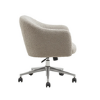 Beige office chair with a textured backrest on a white background