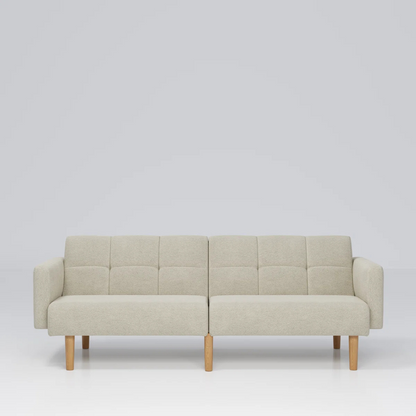Contemporary Beige 3 Seater Sofa Bed