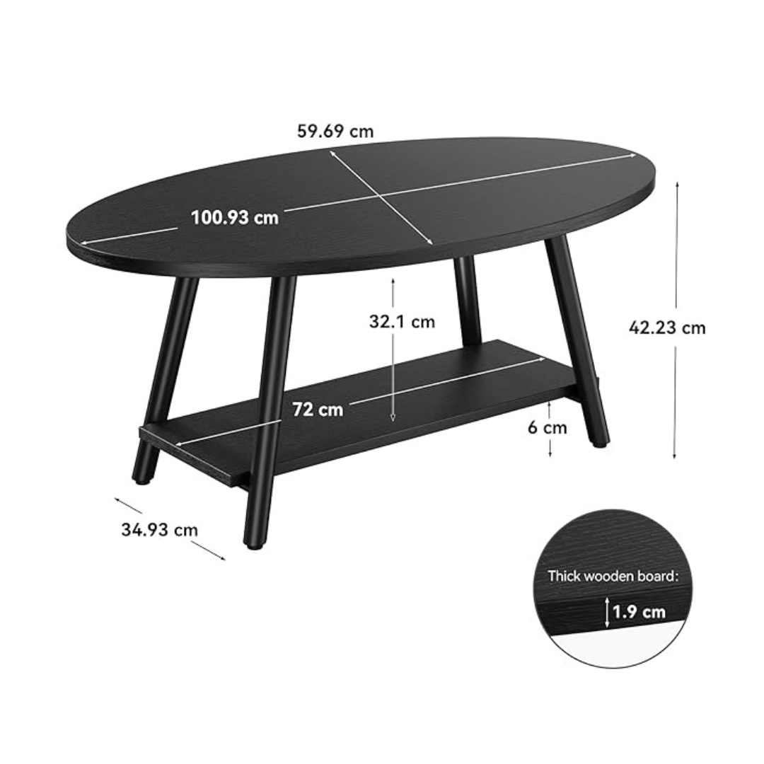 Contemporary Wooden Coffee Table, dimensions.