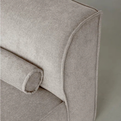 Dark Beige Contemporary Sofa Sectional Modular, close up of the sofas fabric.