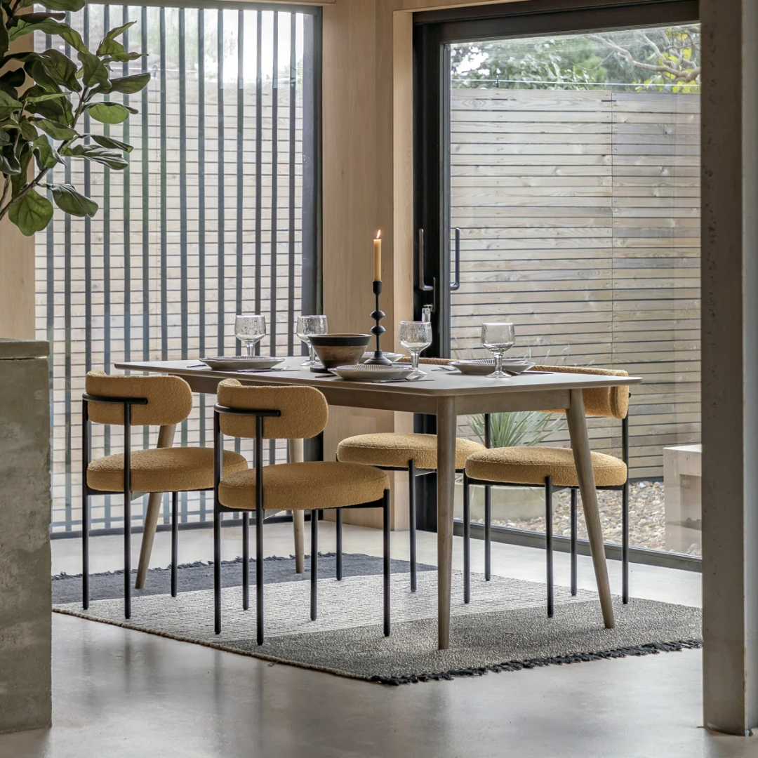 Rectangle Dark Wood Mid Century Modern Style Dining Table