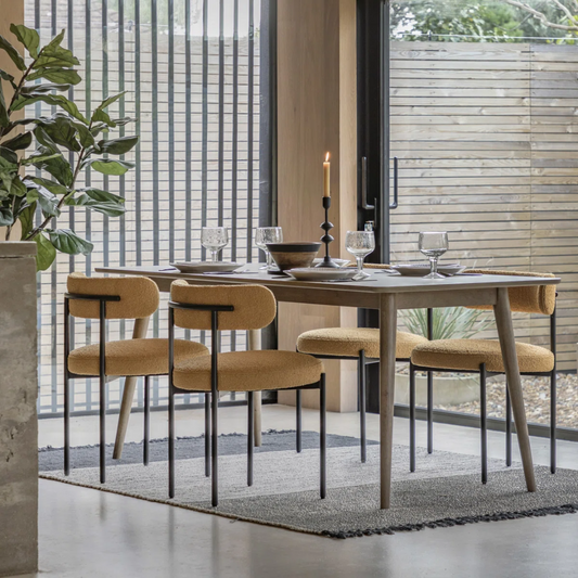 Rectangle Dark Wood Mid Century Modern Style Dining Table
