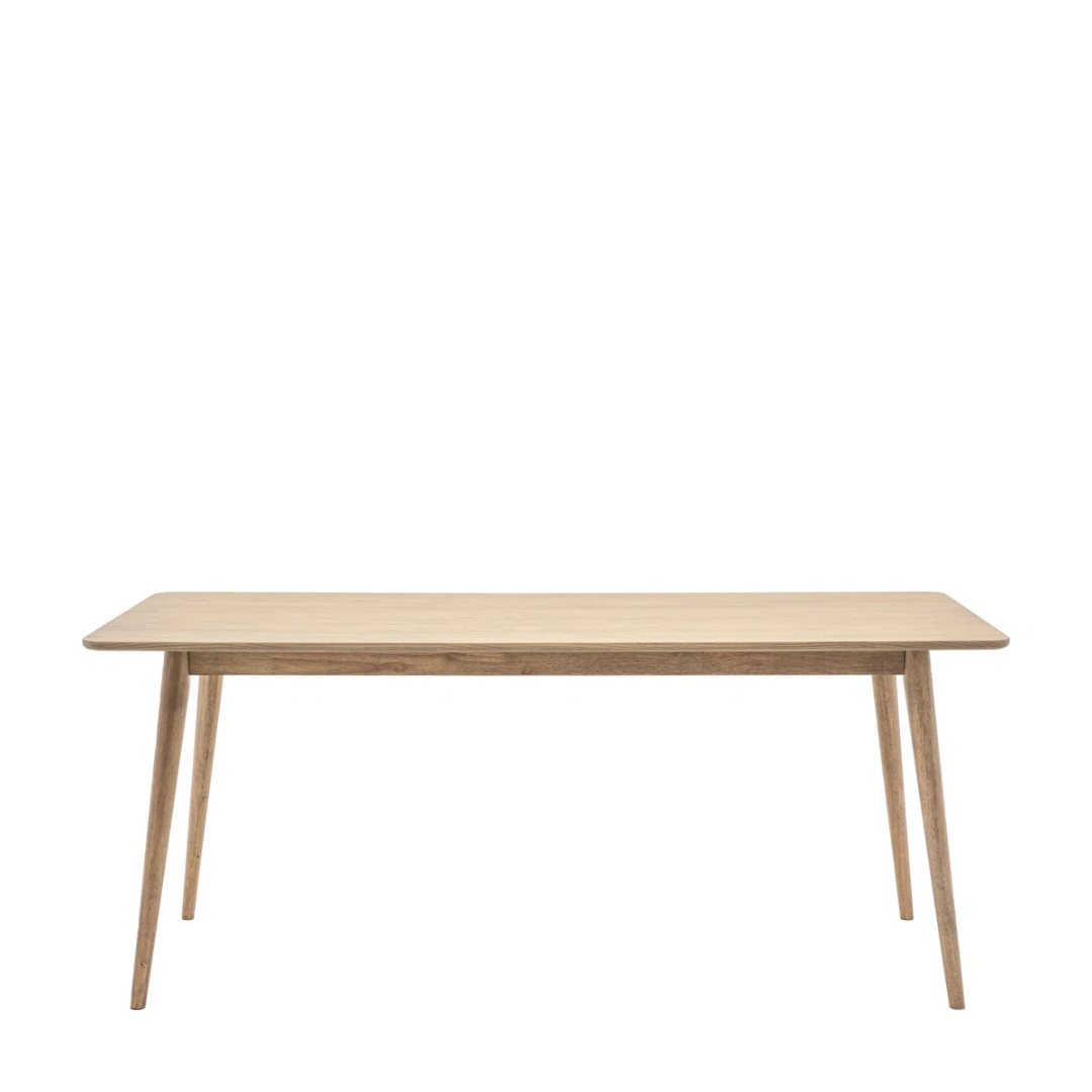 Rectangle Dark Wood Mid Century Modern Style Dining Table