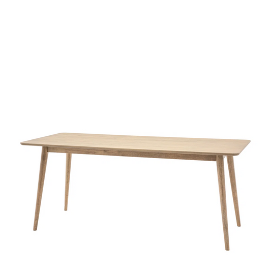 Rectangle Dark Wood Mid Century Modern Style Dining Table