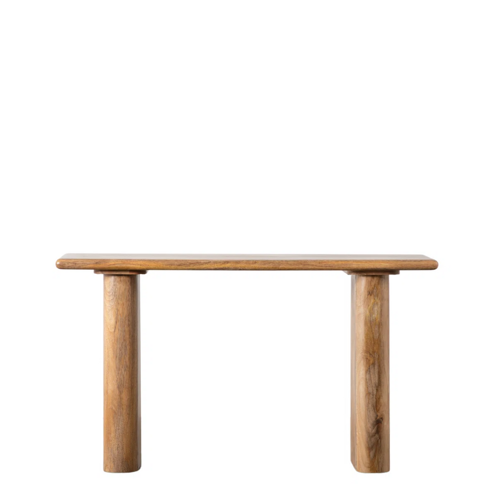 Dark Wood Rustic Console Table