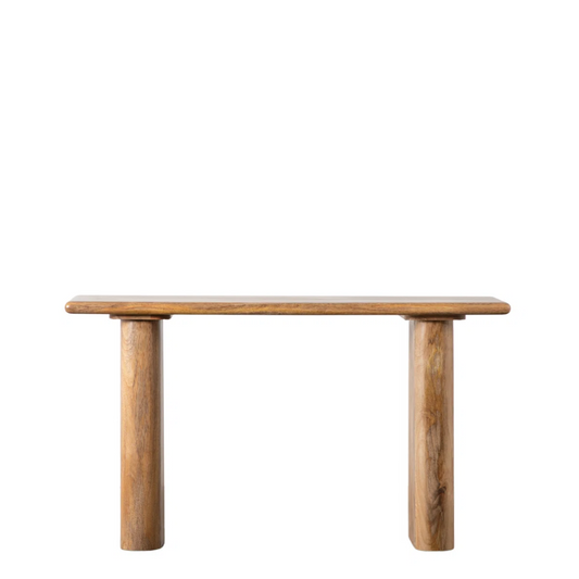 Dark Wood Rustic Console Table