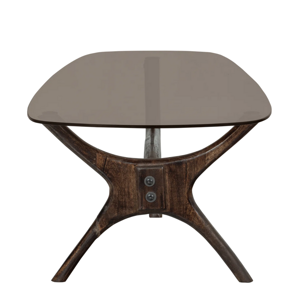 Designer Wooden And Glass Coffee Table