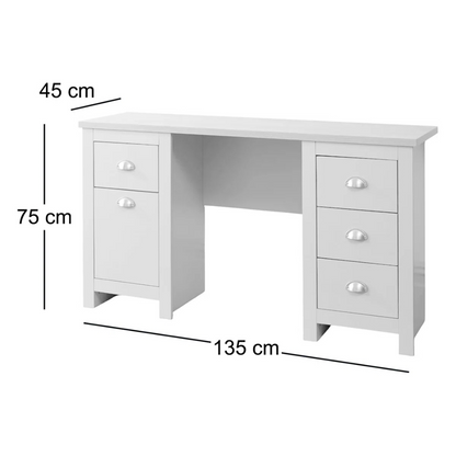 Home Office Modern Desk With Storage, dimensions.