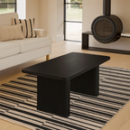 Large Rectangular Black Long Coffee Table