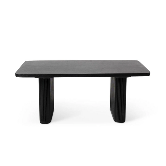 Large Rectangular Black Long Coffee Table