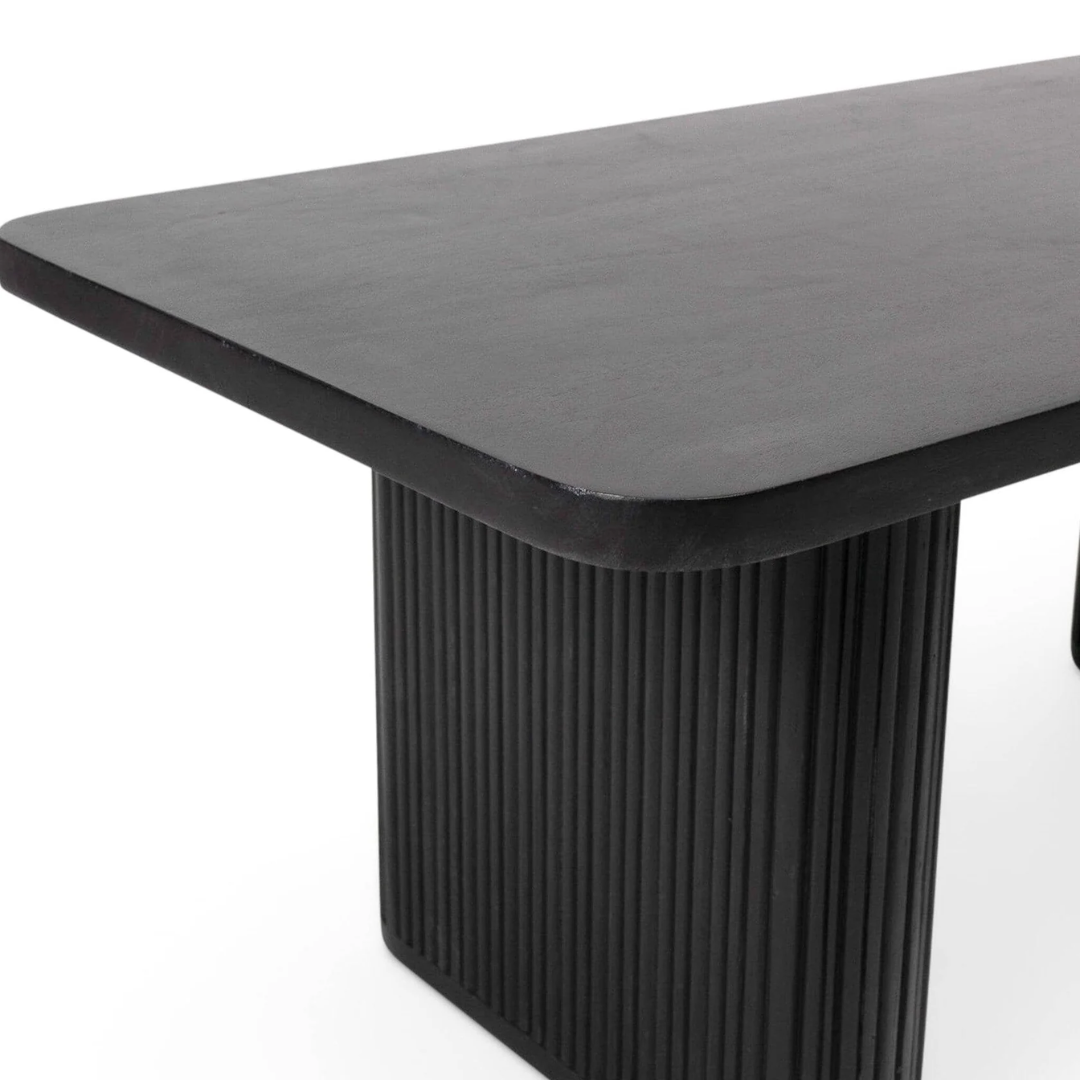 Large Rectangular Black Long Coffee Table