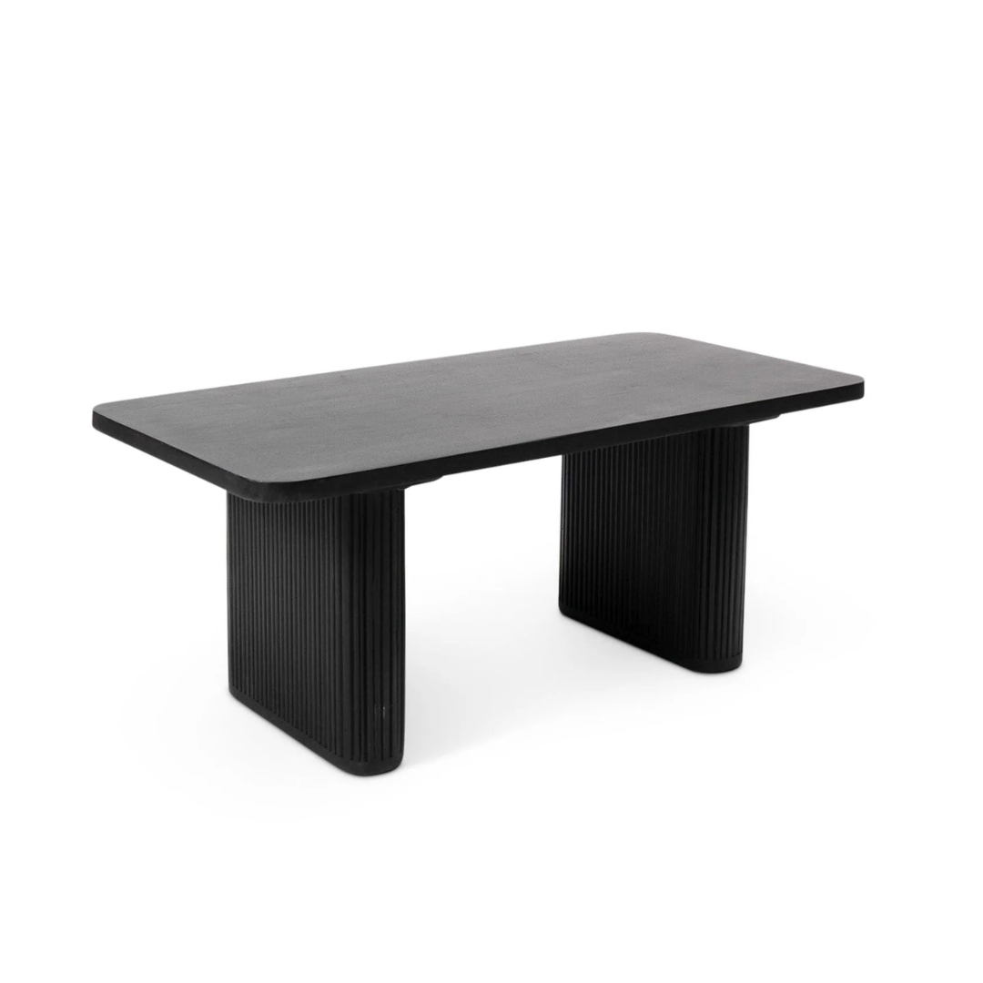 Large Rectangular Black Long Coffee Table