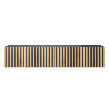 Light Oak Paneling Modern TV Cabinet