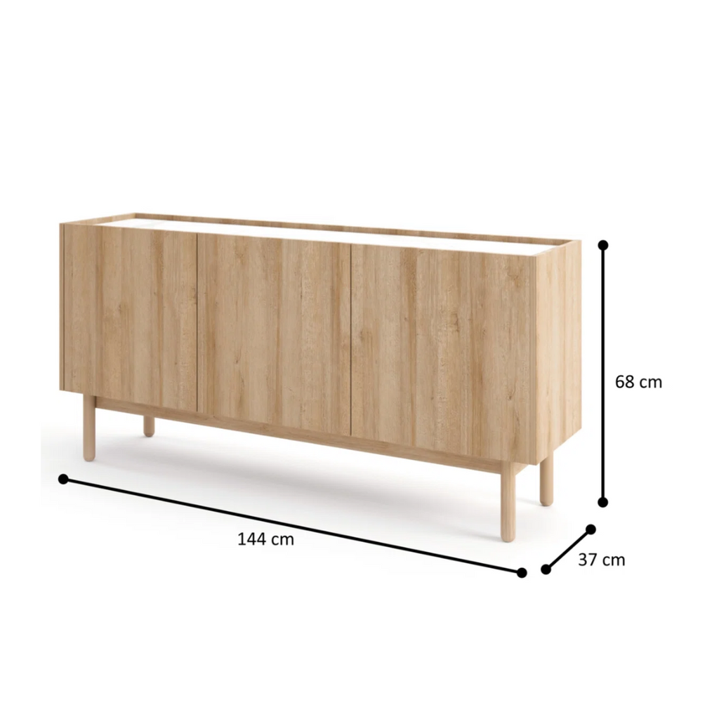 Light Wood Large Sideboard With Storage