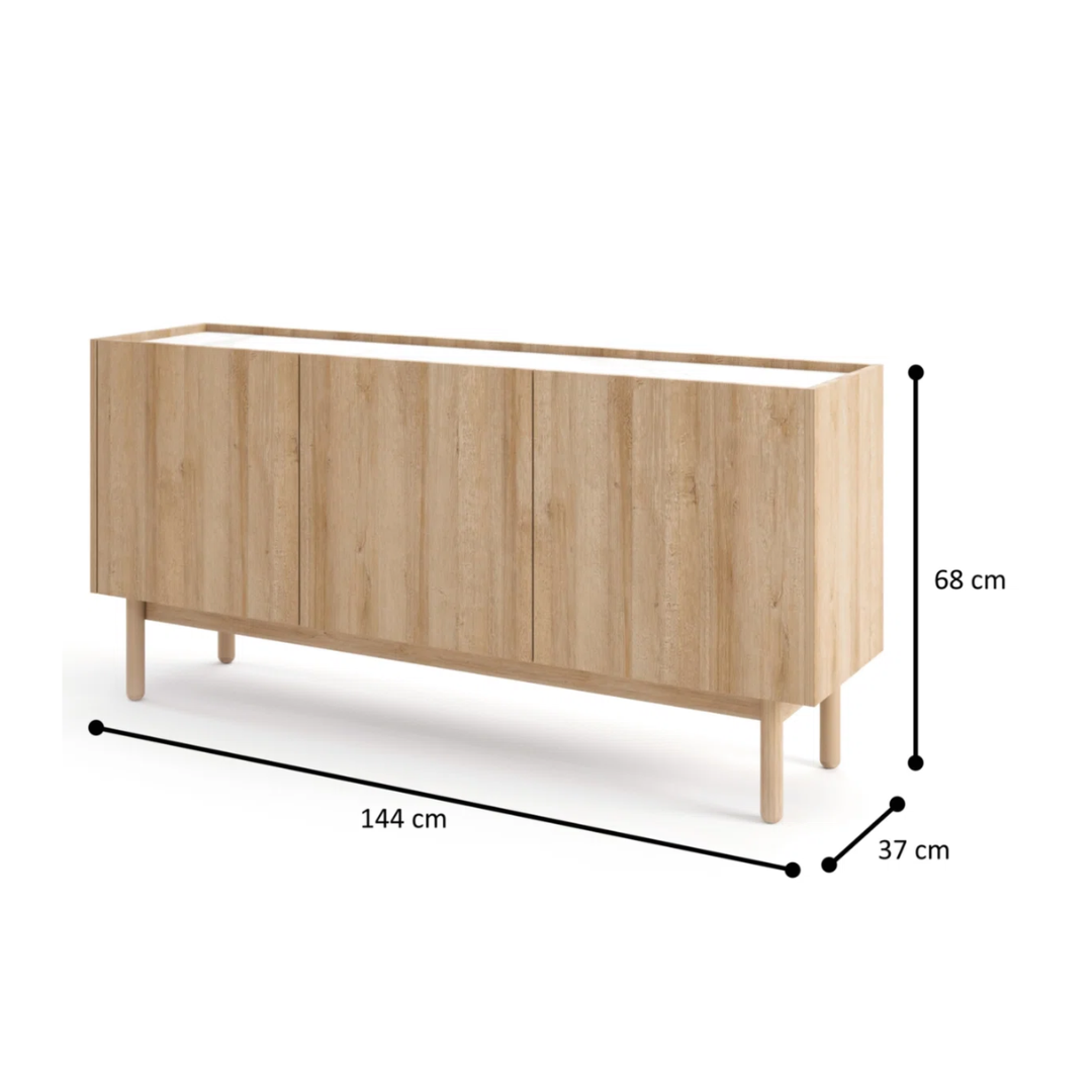 Light Wood Large Sideboard With Storage