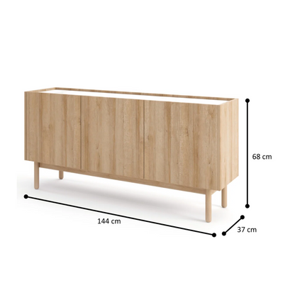 Light Wood Large Sideboard With Storage