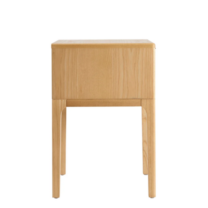 Light Wood Very Narrow Bedside Cabinet - One Drawer