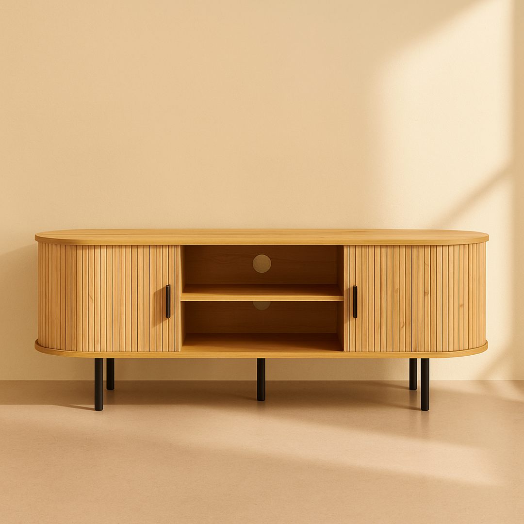 Light Oak Sideboard With Sliding Door