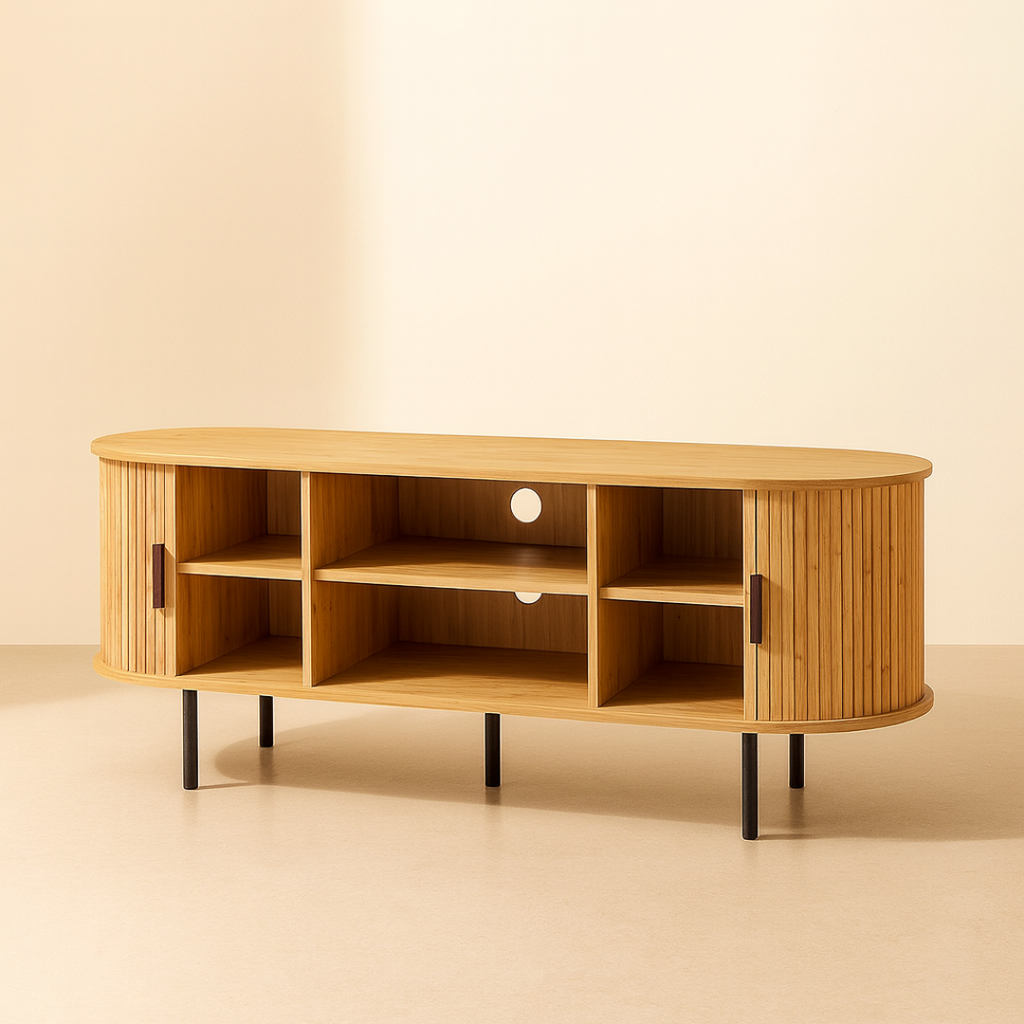 Light Oak Sideboard With Sliding Door
