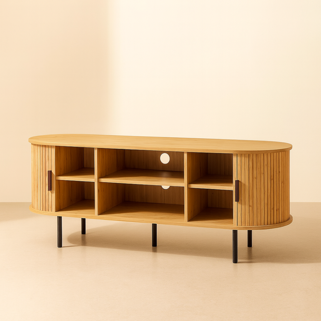 Light Oak Sideboard With Sliding Door