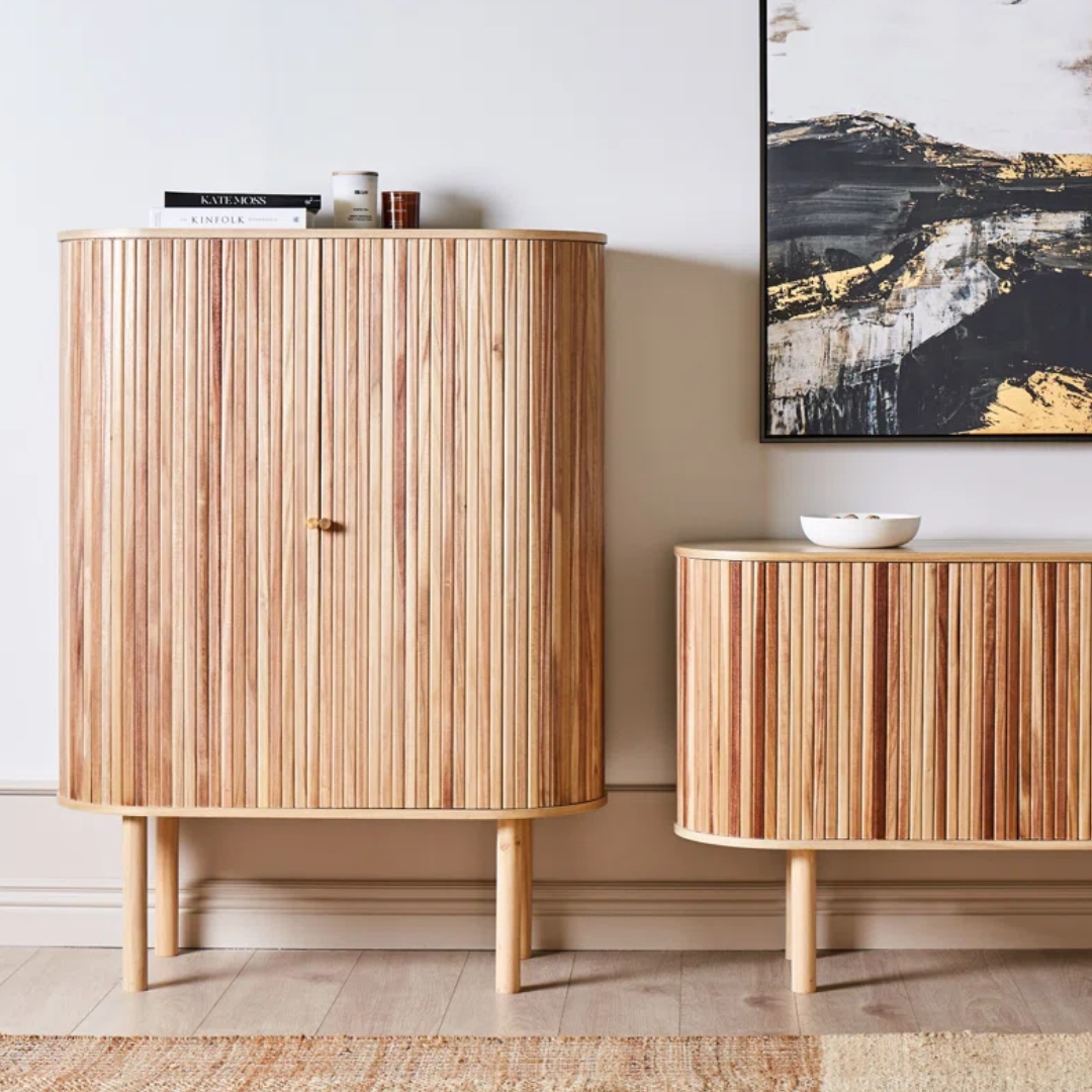 Light Wood Tall Storage Cabinets With Doors And Shelves