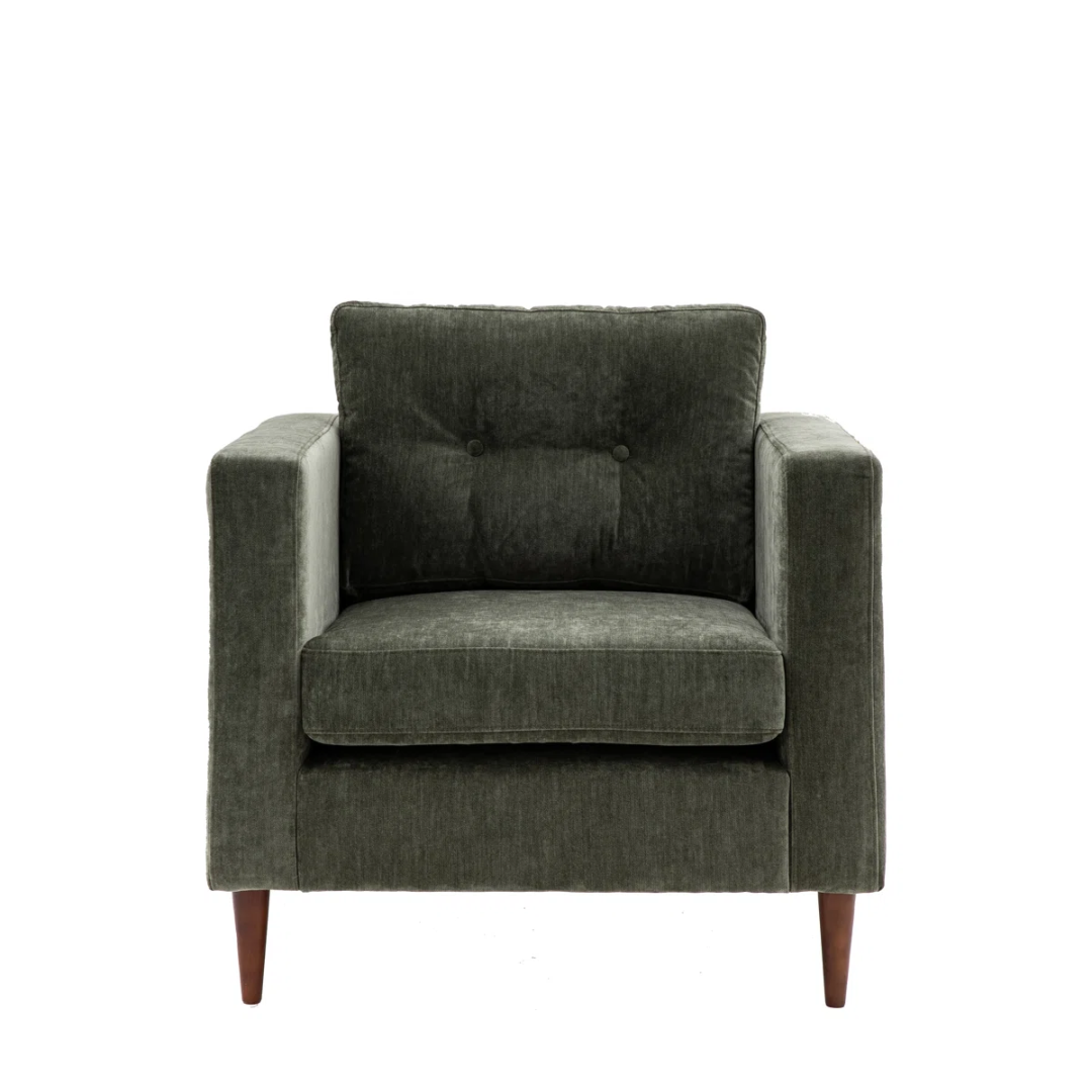 Mid Century Olive Green Accent Chair