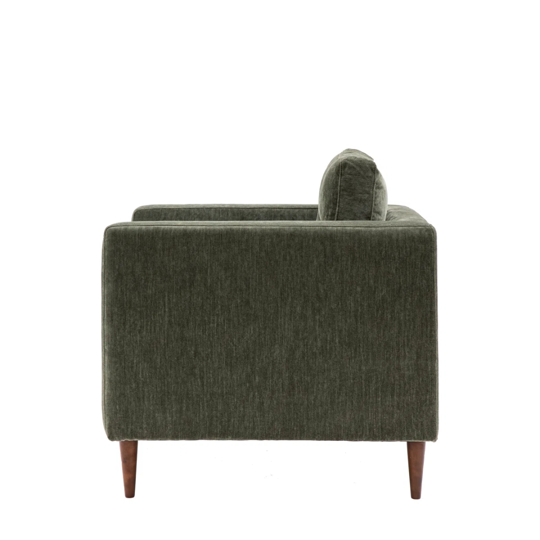 Mid Century Olive Green Accent Chair