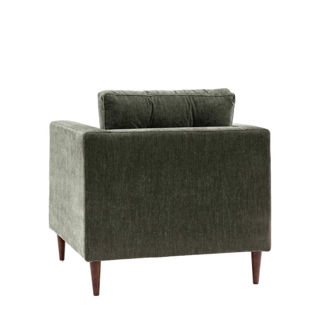 Mid Century Olive Green Accent Chair
