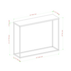 Minimalist White Skinny Console Table, dimensions.