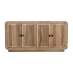 Modern Mango Wood Sideboard With Storage, white background, front view.
